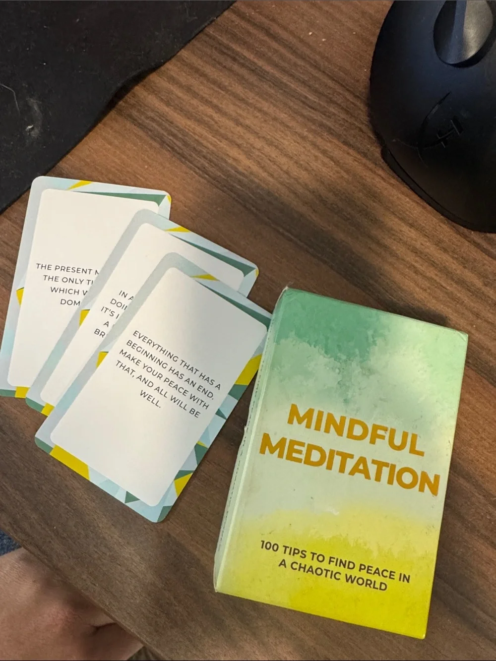 Mindful Meditation Card Deck - Green & Yellow